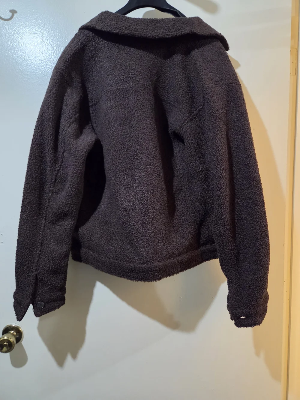 Banana Republic sherpa jacket in deep brown.